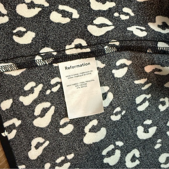 Reformation Black and White Midi Dress - Picture 3 of 4